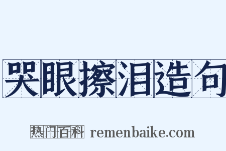 哭眼擦泪造句是什么意思的图片